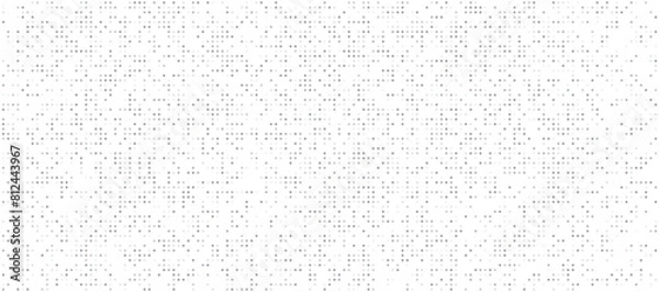 Fototapeta Digital technology background. Digital data dots gray pattern pixel background