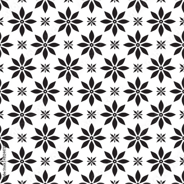 Fototapeta Pattern vector black and white