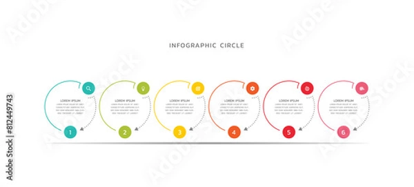 Fototapeta Vector infographics business template design