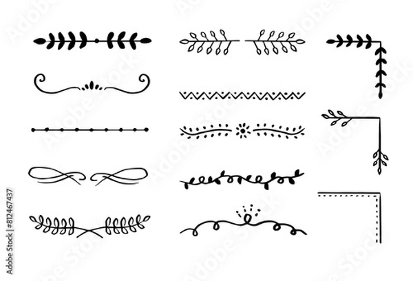 Obraz 植物　 線　 あしらい　ライン　境界　ナチュラル　区切り線