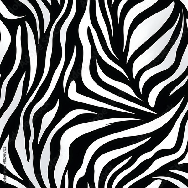 Fototapeta Zebra skin seamless pattern, the beauty of design knows no bounds. Can be used as a variety of graphics resources