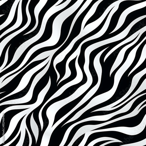 Fototapeta Zebra skin seamless pattern, the beauty of design knows no bounds. Can be used as a variety of graphics resources