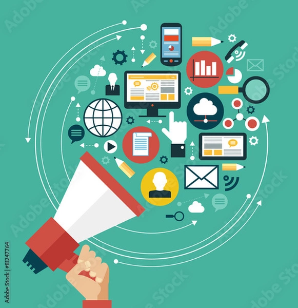 Obraz Koncepcja marketingu cyfrowego