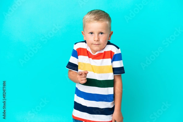 Fototapeta Little Russian boy over isolated background