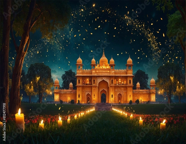 Obraz DIWALI BACKGROUND AI GENERATION
