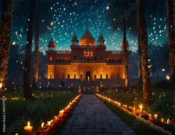 Obraz DIWALI BACKGROUND AI GENERATION

