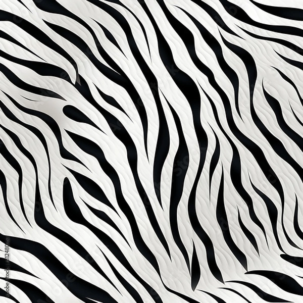 Fototapeta White tiger skin seamless pattern, the beauty of design knows no bounds. Can be used as a variety of graphics resources