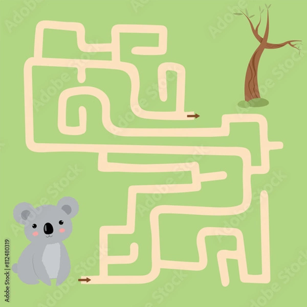 Fototapeta Web  Laberint for preschool children. Child development.