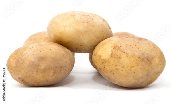 Obraz potatoes on a white background