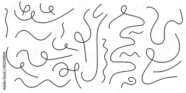 Obraz Line for path motion set Collection