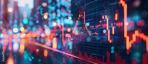 Fototapeta Assess the impact of global events on the dynamics of rising stock charts