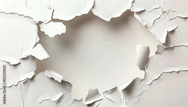 Obraz Рaper torn in the middle .
