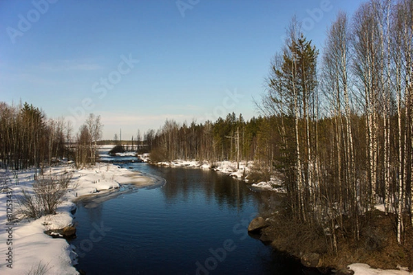 Obraz Karelian river Onigma spring