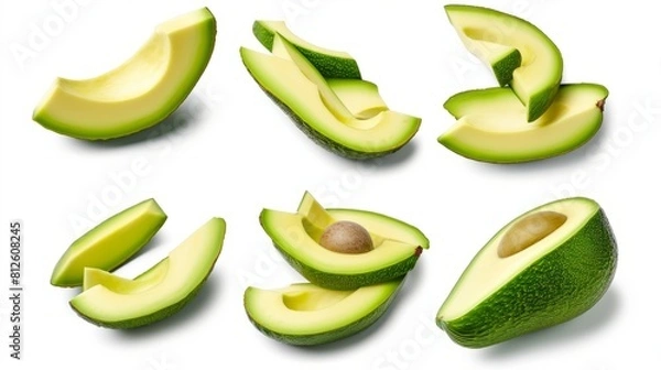 Fototapeta Amazing looking avocado on a White background. Stock photo