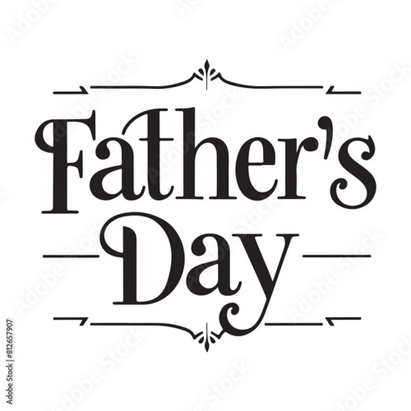 Fototapeta Fathers day lettering design