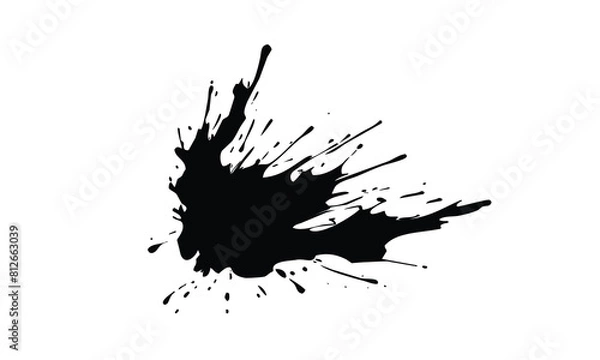 Obraz grunge brush, vector paint brush stroke, Dirty watercolor texture, box, frame, grunge background, splash or creative shape for social media. Abstract drawing. Free Vector