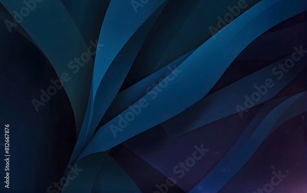 Fototapeta Blue abstract background design with curved shapes, Awesome Background Wallpaper