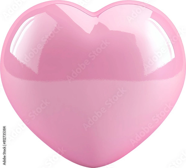 Obraz 입체 분홍색 3d 하트.