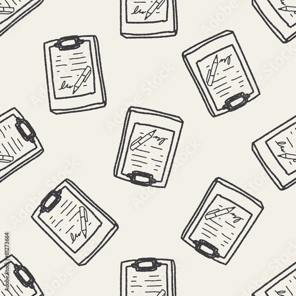 Obraz doodle document seamless pattern background