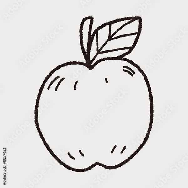 Obraz doodle apple