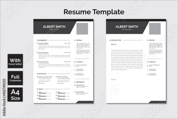 Fototapeta Resume template