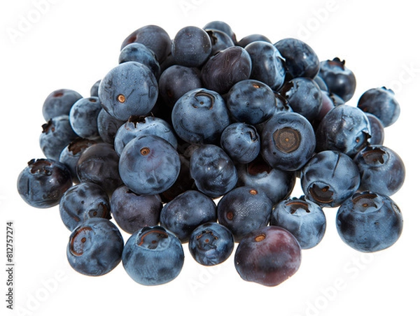 Fototapeta A Pile of Blueberries with a Transparent Background PNG