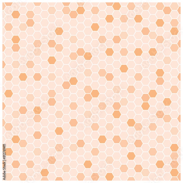 Fototapeta Honeycomb abstract artwork, beehive pattern for decoration, hive symbol for fabric design