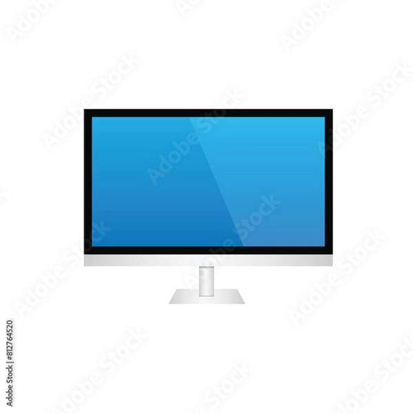 Obraz Clip art of monitor lcd with silver frame