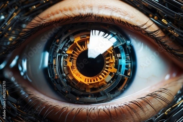 Fototapeta Eye_of_futuristic_and_Innovative_Imagery_AI_and_Automa