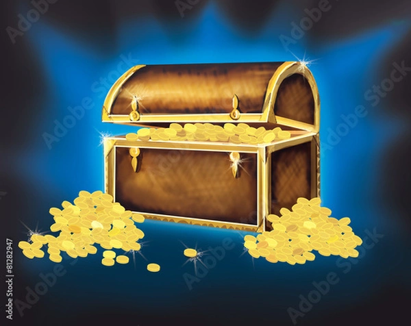 Fototapeta Сундук Золото