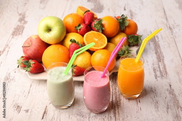Fototapeta frutta e frullati