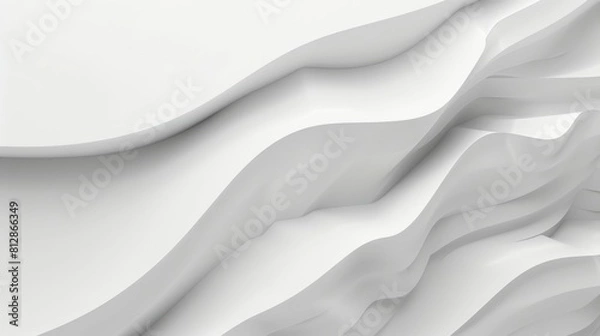 Fototapeta Minimal geometric abstract white background