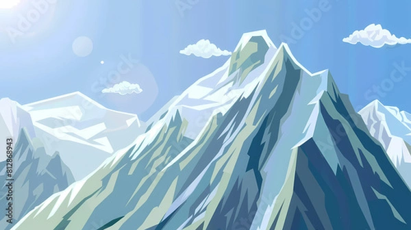 Fototapeta low square mountain ridge Stock vector illustration