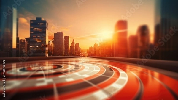 Obraz city skyline at night