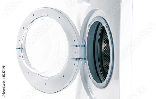 Fototapeta Washing machine with an open door detail