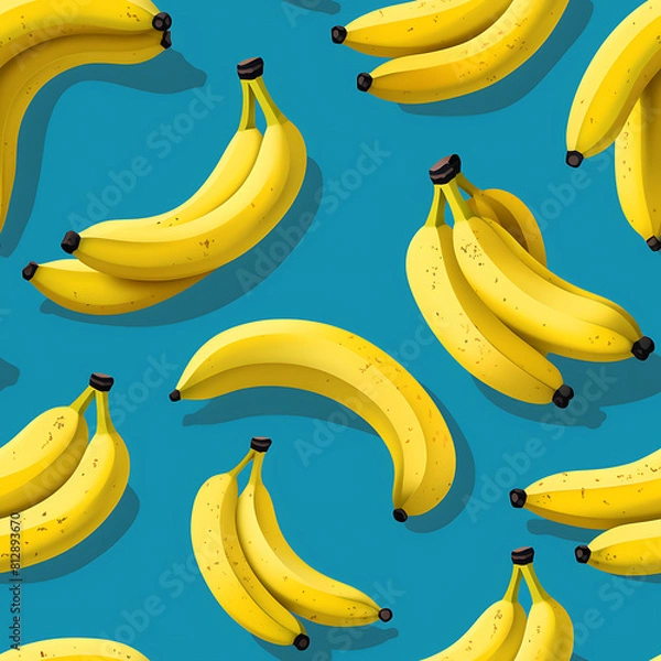 Fototapeta Banana seamless pattern, the beauty of design for many different graphic works