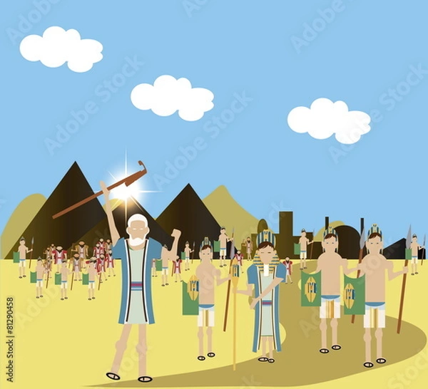 Fototapeta Moses Pleads with Pharaoh