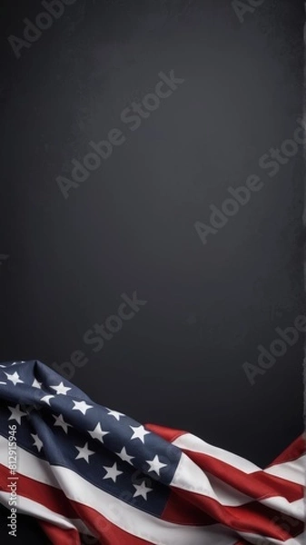 Fototapeta Fresh Perspective on USA Flag Memorial Days Background Suitable for Graphic Resources Banner. Copy Space