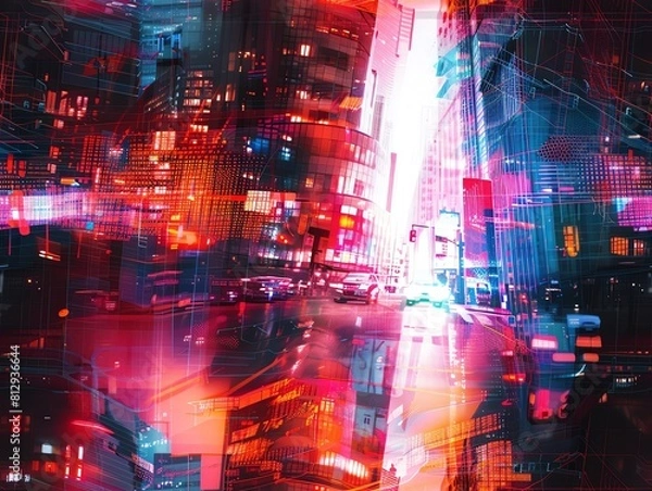 Obraz Transform a conventional urban scene into a mind-bending VR environment