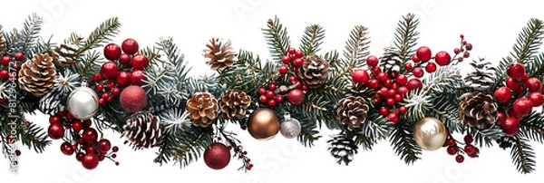 Obraz Christmas border design on transparent background