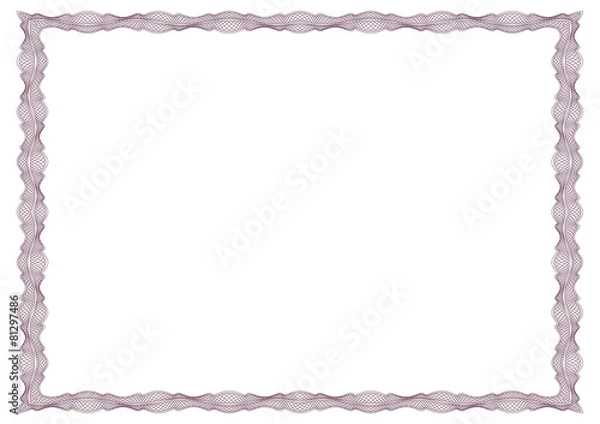 Obraz guilloche frame for certificate, diploma or banknote