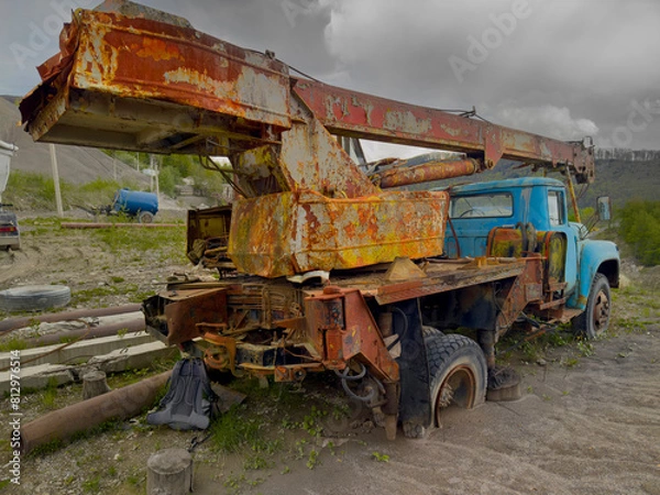 Fototapeta excavator at work