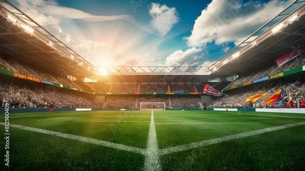 Obraz football stadium with a lights