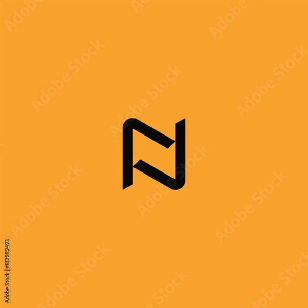 Fototapeta Abstract Letter N modern logo icon design template vector