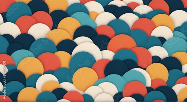 Fototapeta seamless background with colorful hearts