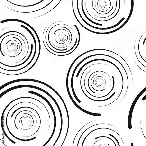 Obraz concentric circles seamless pattern