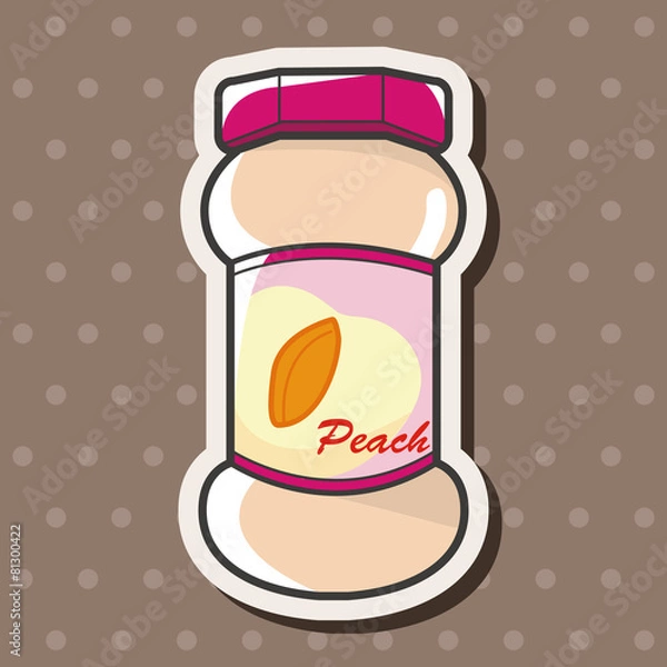Fototapeta peach jam theme elements vector,eps
