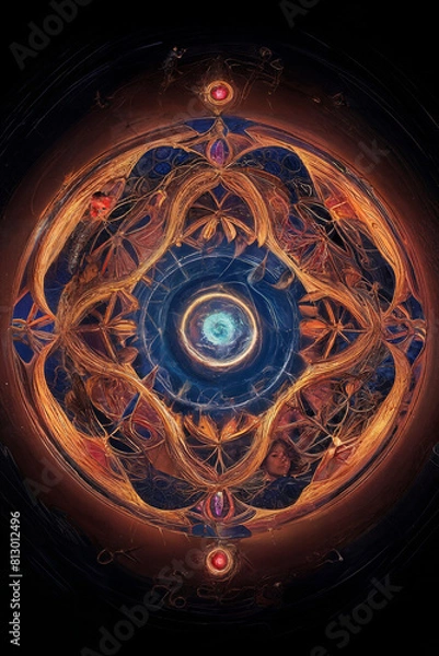 Fototapeta AI, Magic patterns, magic, threads of energy passing through space and time, magical abstraction