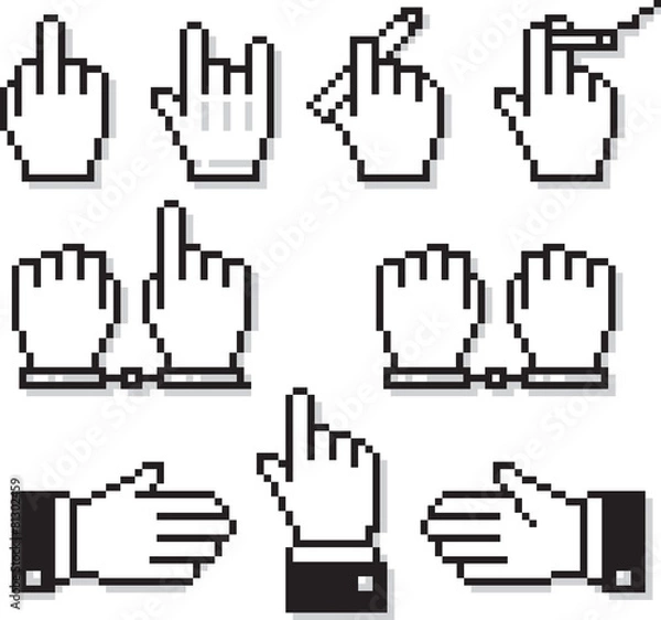 Obraz Pixel Hands 02