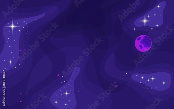 Obraz space vector cartoon galaxy background	